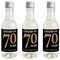 Big Dot of Happiness Adult 70th Birthday - Gold - Mini Wine & Champagne Bottle Label Stickers - Birthday Party Favor Gift for Women & Men - Set of 16